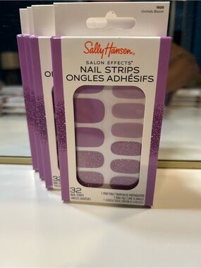 Sally Hansen Purple Glitter Press-On Nail Strips
